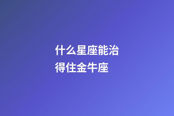 什么星座能治得住金牛座-第1張-星座運勢-玄機派