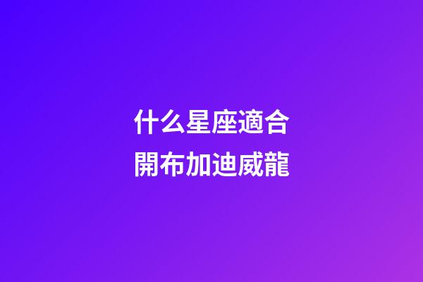 什么星座適合開布加迪威龍