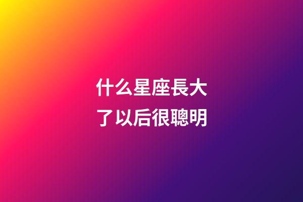 什么星座長大了以后很聰明-第1張-星座運勢-玄機派