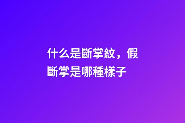 什么是斷掌紋，假斷掌是哪種樣子-第1張-觀點(diǎn)-玄機(jī)派
