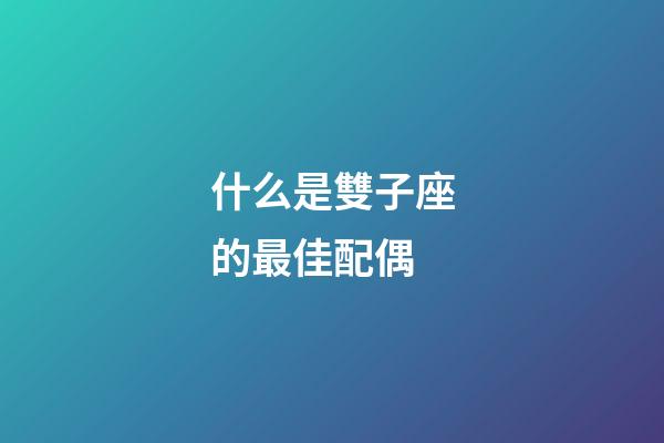 什么是雙子座的最佳配偶-第1張-星座運勢-玄機派
