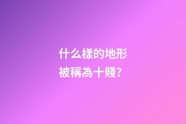 什么樣的地形被稱為十賤？