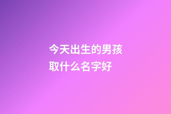 今天出生的男孩取什么名字好(今天出生男孩取什么名字好帶躍字的)-第1張-男孩起名-玄機(jī)派