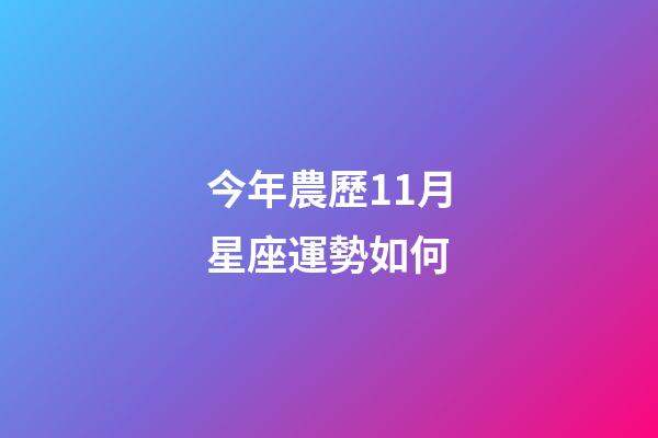 今年農歷11月星座運勢如何-第1張-星座運勢-玄機派