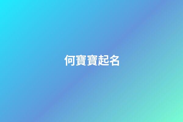 何寶寶起名