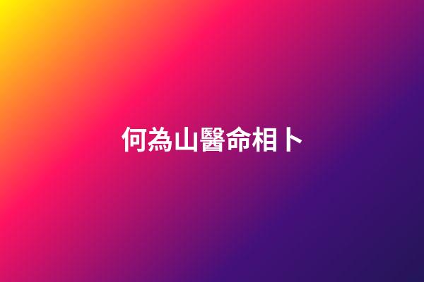 何為山醫命相卜