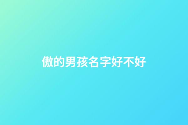 傲的男孩名字好不好(傲字的名字好聽)-第1張-男孩起名-玄機派