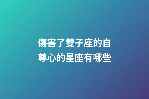 傷害了雙子座的自尊心的星座有哪些-第1張-星座運(yùn)勢-玄機(jī)派