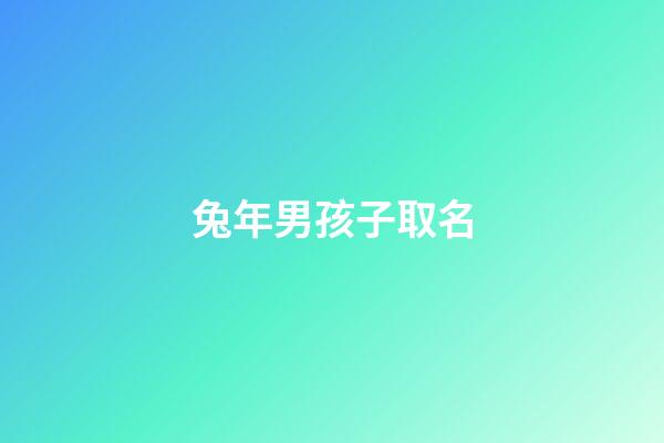 兔年男孩子取名(兔年男孩子取名字大全一個(gè)字)-第1張-男孩起名-玄機(jī)派