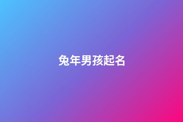 兔年男孩起名(2023年兔年男孩起名)-第1張-男孩起名-玄機(jī)派