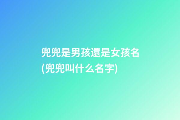 兜兜是男孩還是女孩名(兜兜叫什么名字)