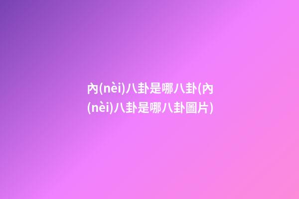 內(nèi)八卦是哪八卦(內(nèi)八卦是哪八卦圖片)