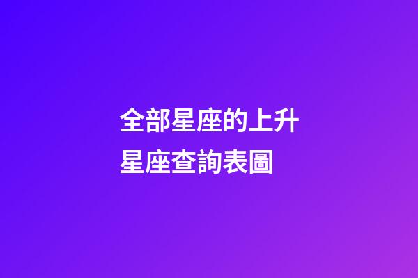 全部星座的上升星座查詢表圖-第1張-星座運勢-玄機派