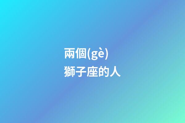 兩個(gè)獅子座的人-第1張-星座運(yùn)勢-玄機(jī)派