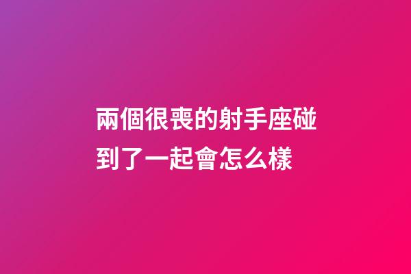 兩個很喪的射手座碰到了一起會怎么樣-第1張-星座運勢-玄機派
