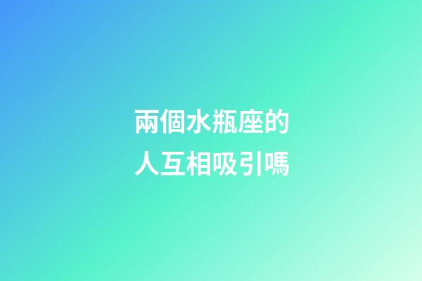 兩個水瓶座的人互相吸引嗎-第1張-星座運勢-玄機派