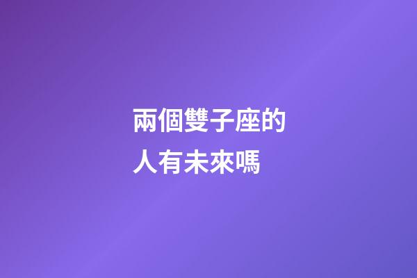 兩個雙子座的人有未來嗎-第1張-星座運勢-玄機派