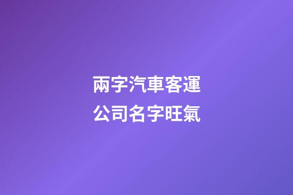 兩字汽車客運公司名字旺氣-第1張-公司起名-玄機派