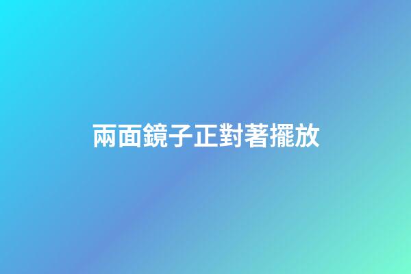 兩面鏡子正對著擺放