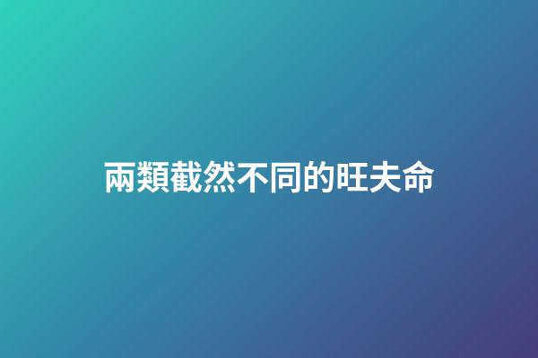兩類截然不同的旺夫命