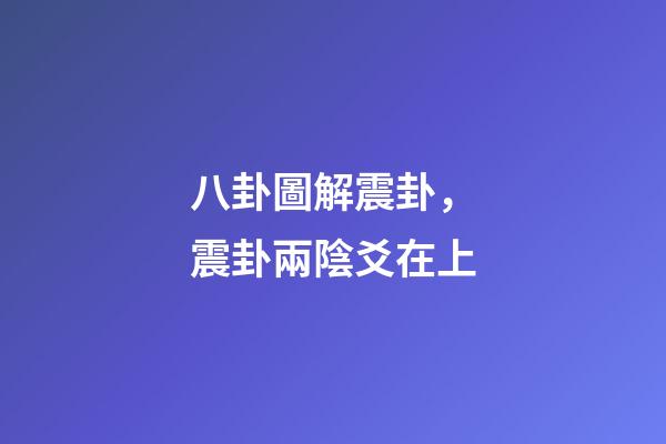 八卦圖解震卦，震卦兩陰爻在上