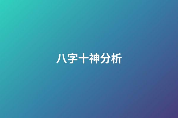 八字十神分析