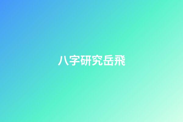 八字研究岳飛