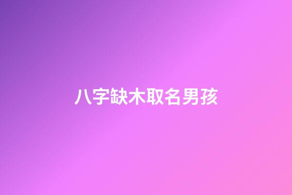 八字缺木取名男孩(命里缺木的名字男孩名字)-第1張-男孩起名-玄機(jī)派