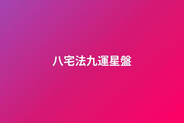 八宅法九運星盤-第1張-星座運勢-玄機派