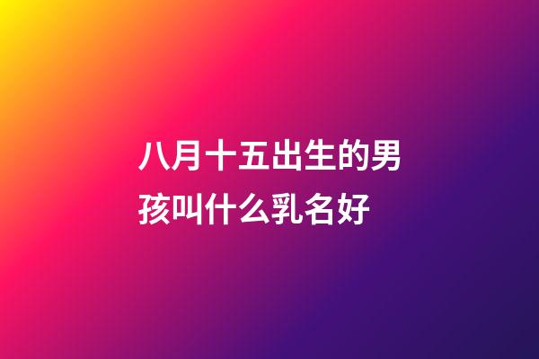 八月十五出生的男孩叫什么乳名好(八月十五出生的男寶寶叫什么名字好)-第1張-男孩起名-玄機(jī)派