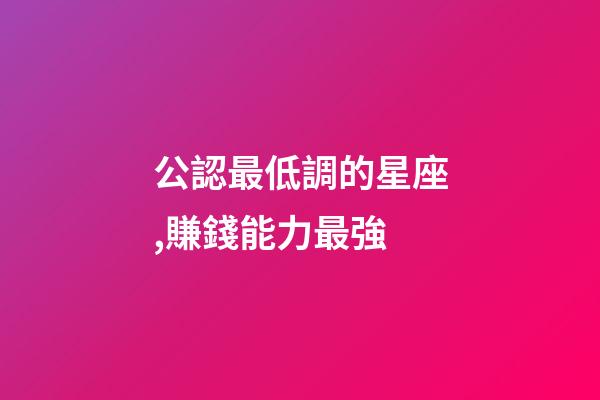 公認最低調的星座,賺錢能力最強-第1張-觀點-玄機派