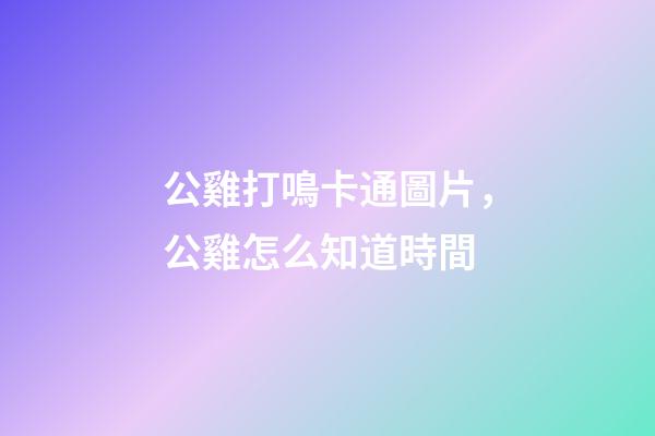 公雞打鳴卡通圖片，公雞怎么知道時間-第1張-觀點-玄機派