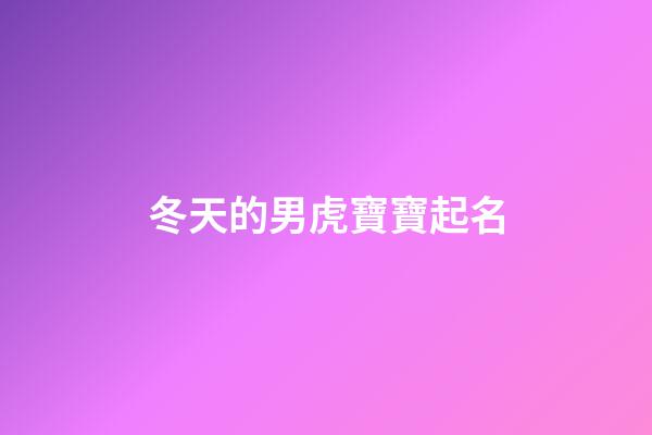 冬天的男虎寶寶起名(虎年冬季出生的男寶寶名字)-第1張-男孩起名-玄機派