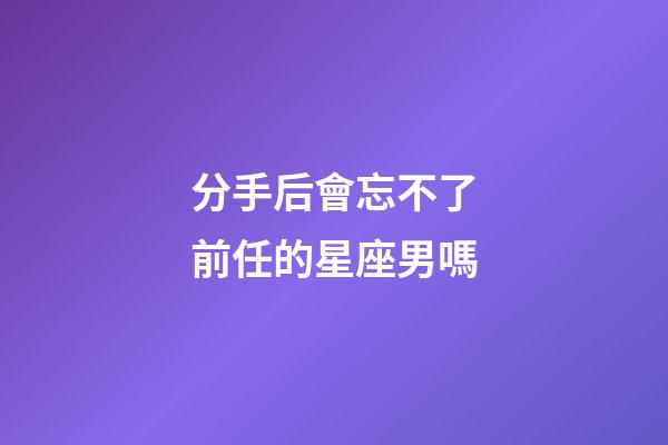 分手后會忘不了前任的星座男嗎-第1張-星座運勢-玄機派