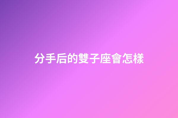 分手后的雙子座會怎樣-第1張-星座運勢-玄機派