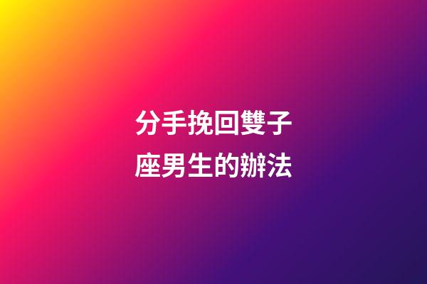 分手挽回雙子座男生的辦法-第1張-星座運(yùn)勢(shì)-玄機(jī)派