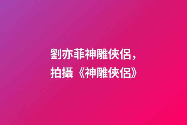 劉亦菲神雕俠侶，拍攝《神雕俠侶》