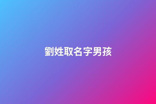 劉姓取名字男孩(劉姓取名字男孩倆字還是三字)-第1張-男孩起名-玄機(jī)派