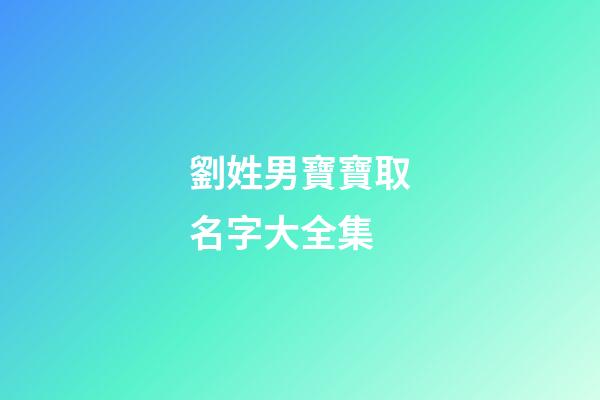 劉姓男寶寶取名字大全集(劉姓男寶寶取名字大全集兩個字)-第1張-男孩起名-玄機派