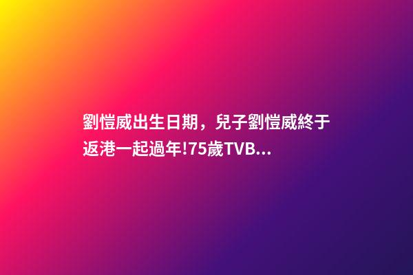 劉愷威出生日期，兒子劉愷威終于返港一起過年!75歲TVB老戲骨興奮難掩是好開心-第1張-觀點-玄機派