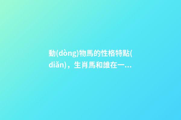 動(dòng)物馬的性格特點(diǎn)，生肖馬和誰在一起很幸福-第1張-觀點(diǎn)-玄機(jī)派