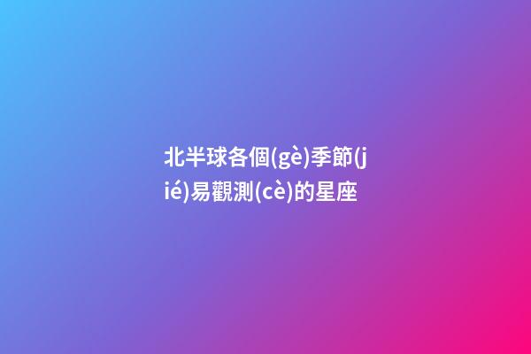 北半球各個(gè)季節(jié)易觀測(cè)的星座-第1張-星座運(yùn)勢(shì)-玄機(jī)派