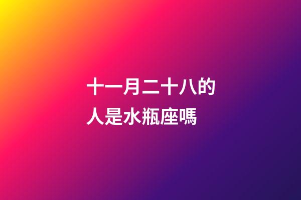 十一月二十八的人是水瓶座嗎-第1張-星座運勢-玄機派