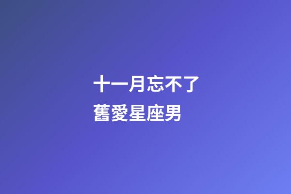 十一月忘不了舊愛星座男-第1張-星座運勢-玄機派