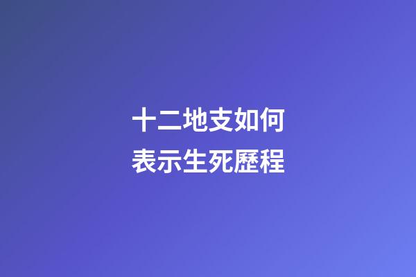十二地支如何表示生死歷程