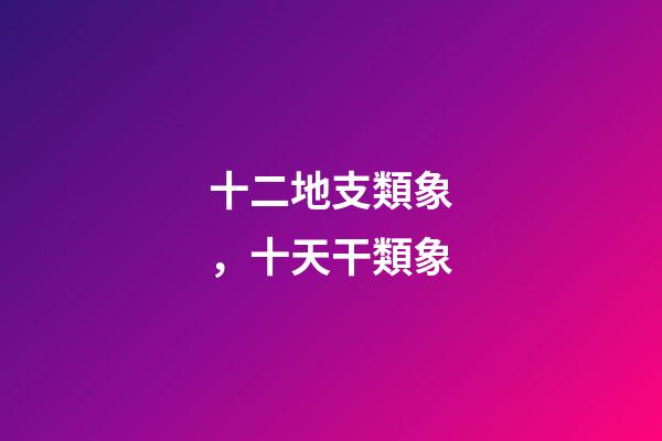十二地支類象，十天干類象