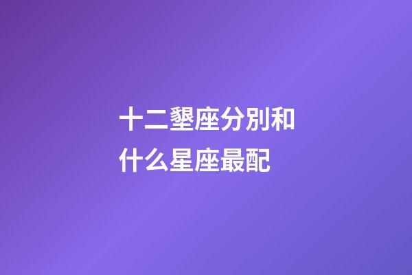 十二墾座分別和什么星座最配-第1張-星座運勢-玄機派