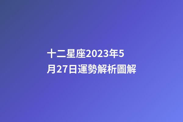 十二星座2023年5月27日運勢解析圖解-第1張-星座運勢-玄機派