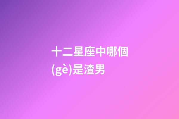 十二星座中哪個(gè)是渣男-第1張-星座運(yùn)勢(shì)-玄機(jī)派