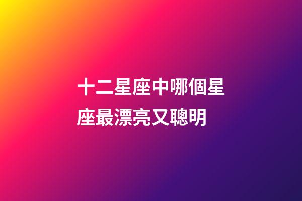 十二星座中哪個星座最漂亮又聰明-第1張-星座運勢-玄機(jī)派